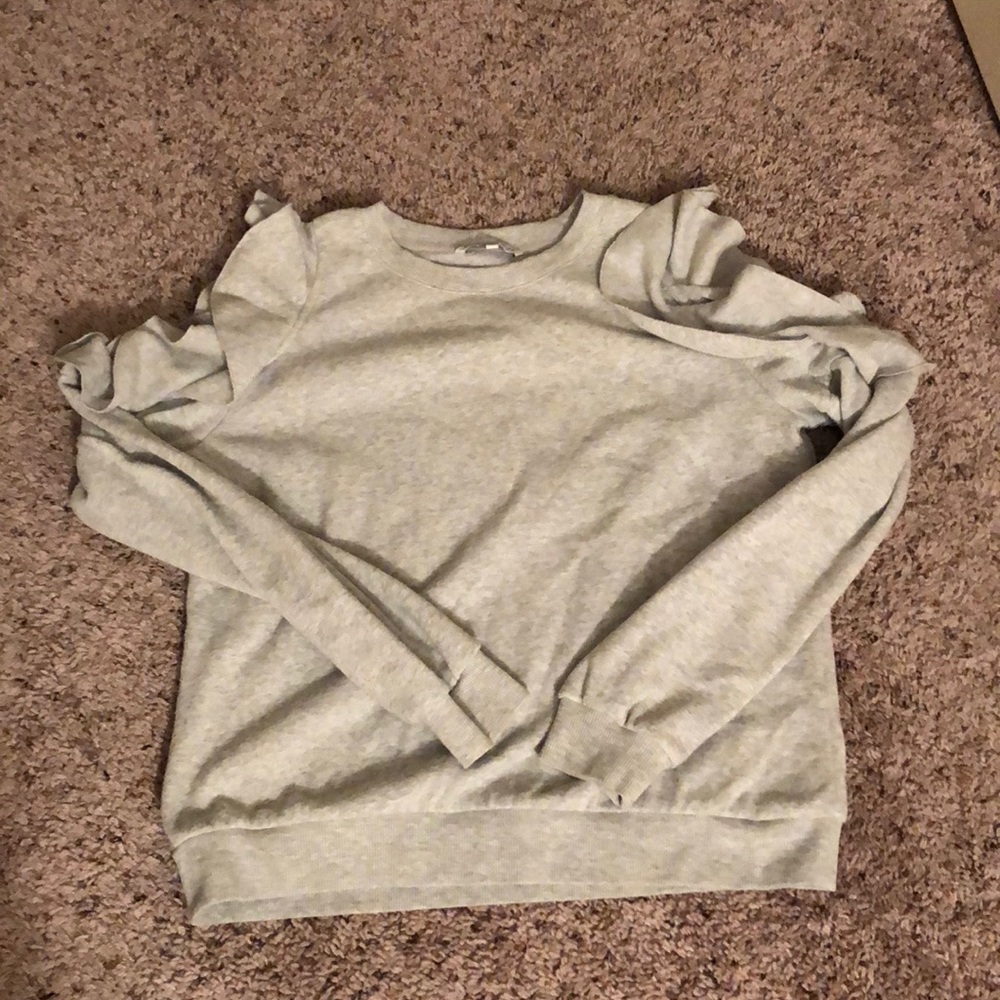 Rebecca Minkoff cold shoulder ruffle sweatshirt